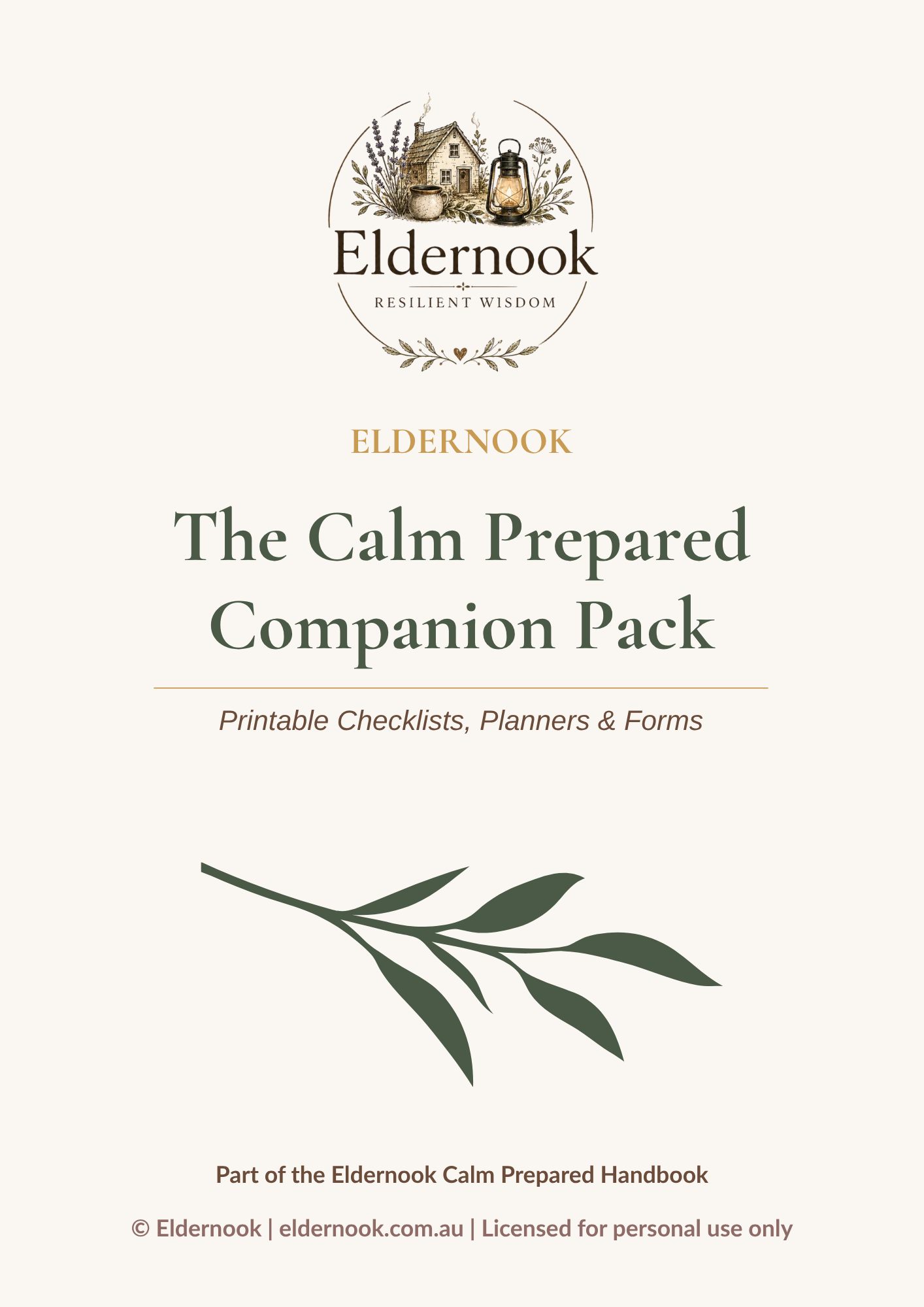 The Calm Prepared Companion Pack — Printable Checklists, Planners & Forms